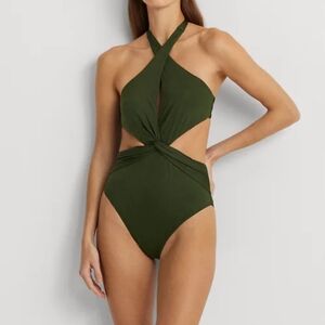 Ralph Lauren One Piece Halter Swimsuit